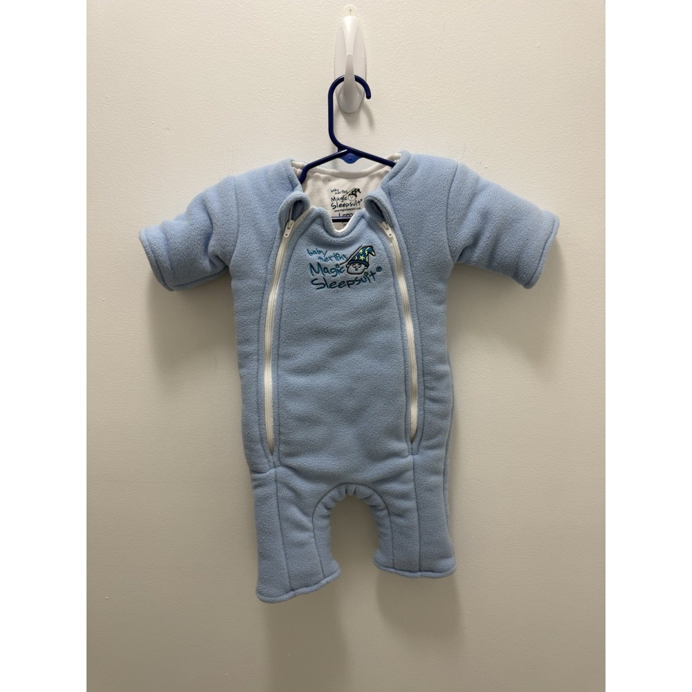 Baby Merlin's Magic Sleepsuit Fleece Blue Large 6-9 Months 18-21 lbs Sleep Sack